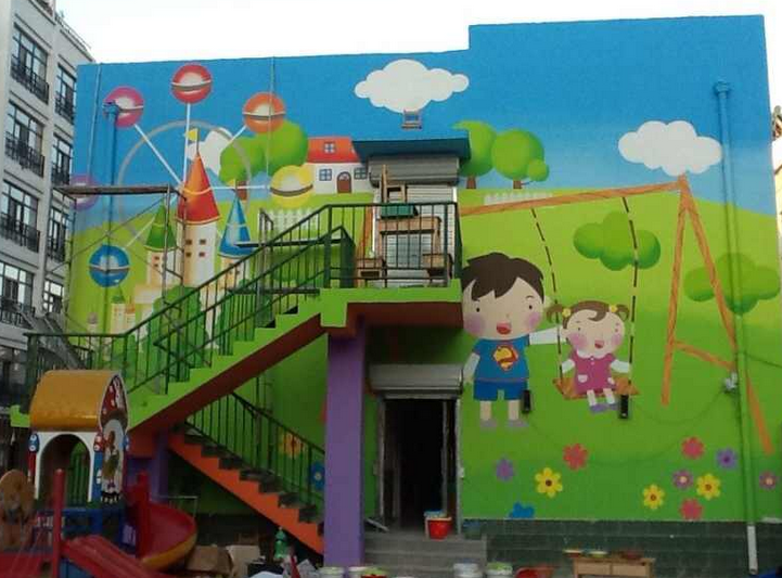 幼儿园建筑彩绘设计需要整体规划